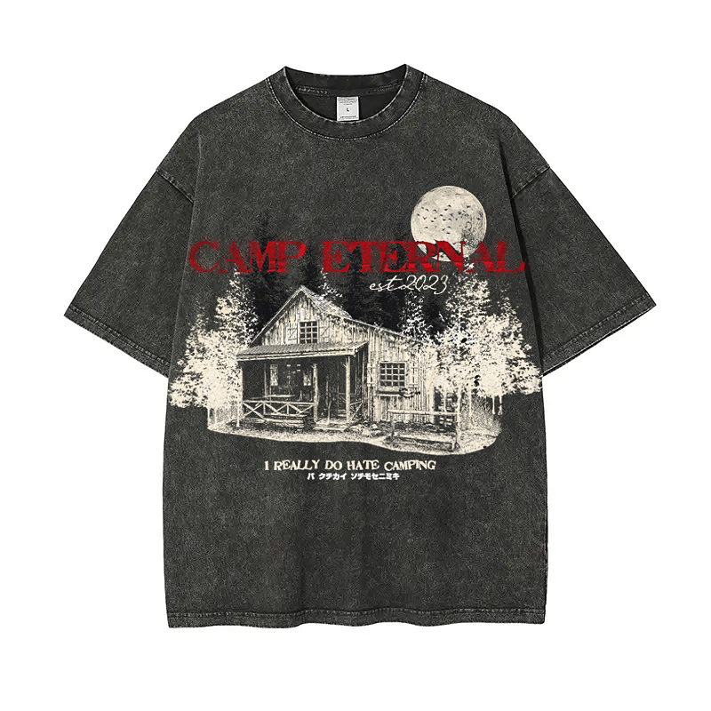 Camp Eternal Est Acid Wash Tee