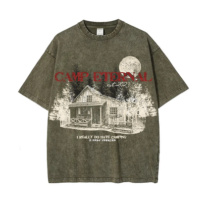 Camp Eternal Est Acid Wash Tee