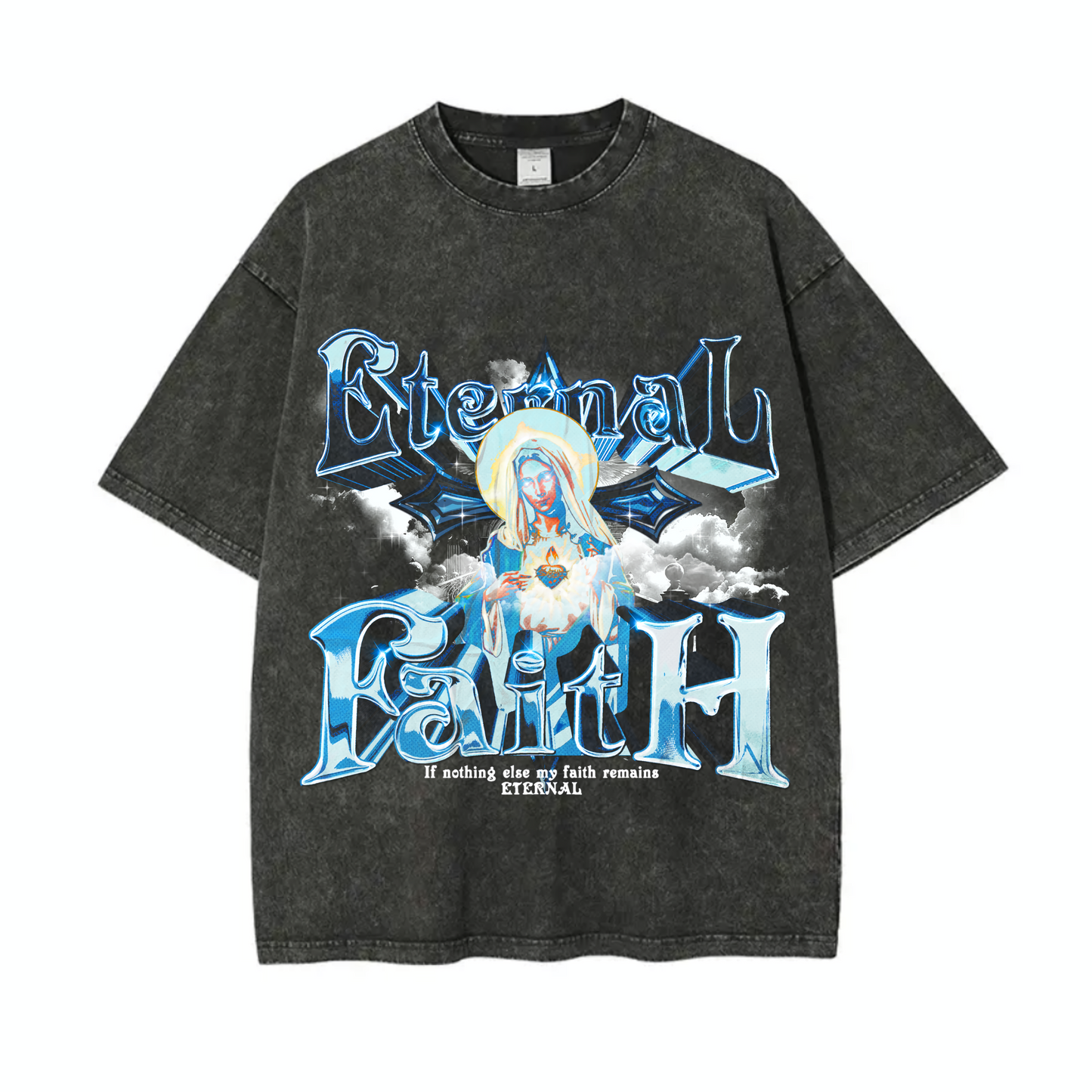 Eternal Faith Acid Wash Tee