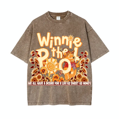 Winnie the pooh Acid Wash Tee