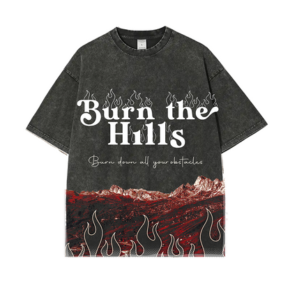 Burn the Hills Acid Wash Tee