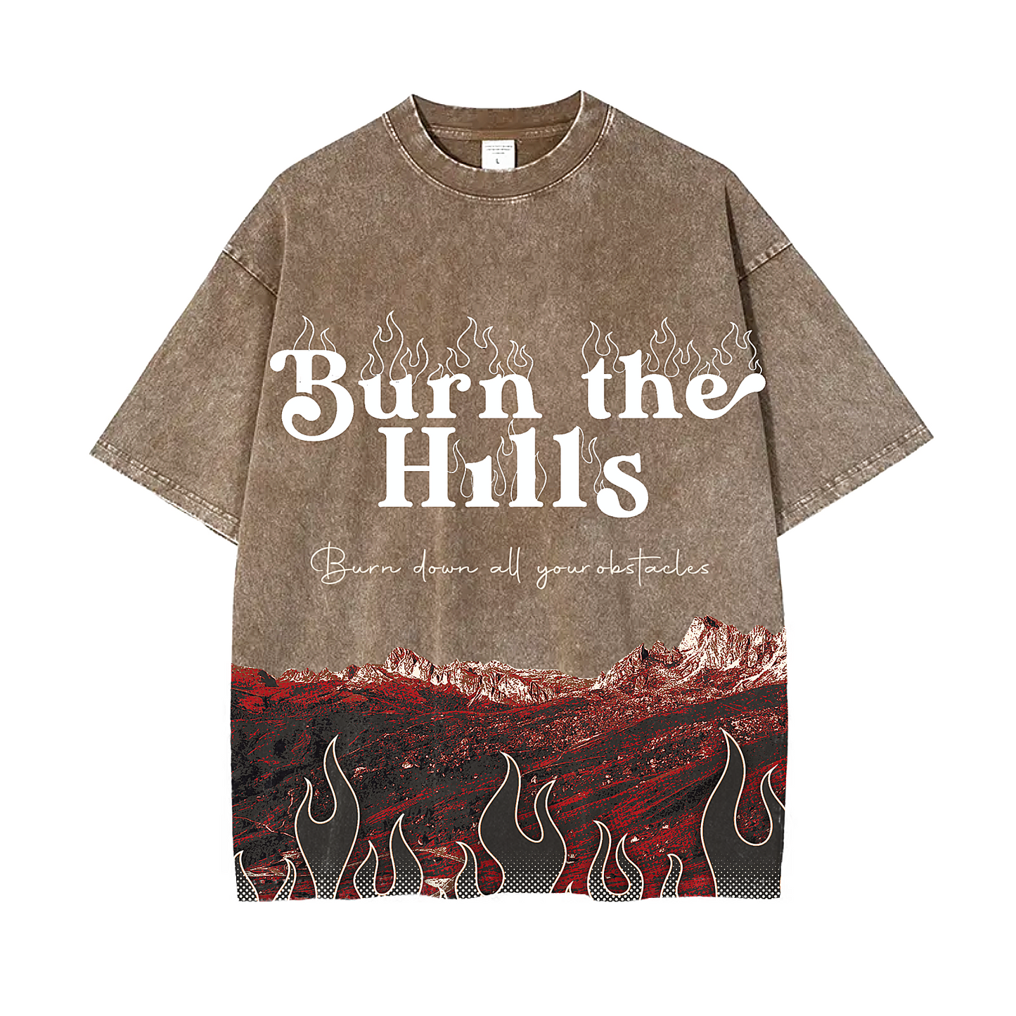 Burn the Hills Acid Wash Tee