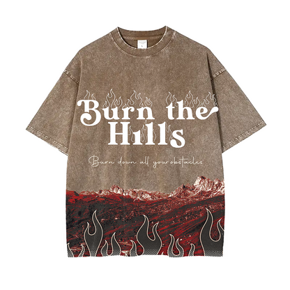 Burn the Hills Acid Wash Tee