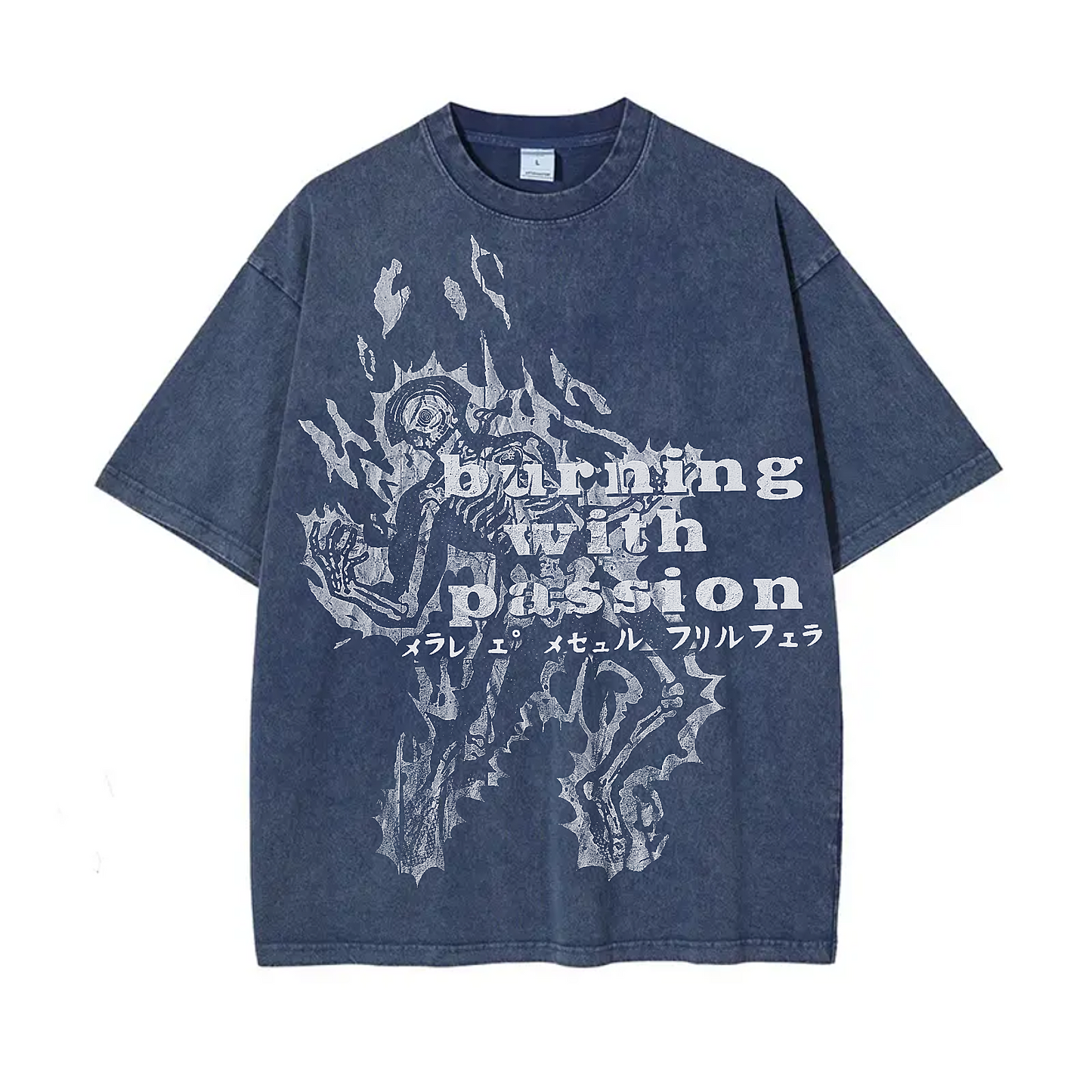 Burning with passion Acid Wash Tee