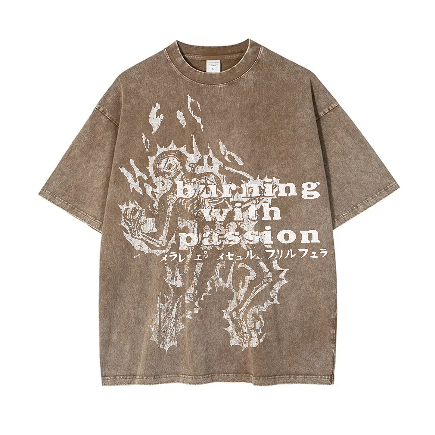 Burning with passion Acid Wash Tee